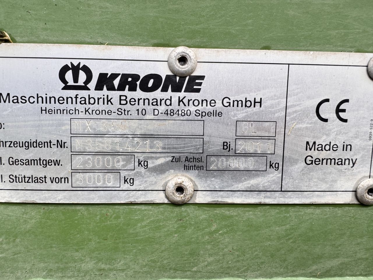 Krone MX 350 GL opraapwagen dubbeldoelwagen