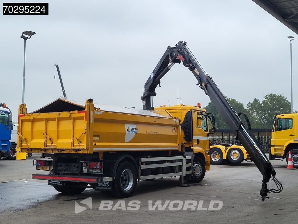 MAN TGM TGM 18.250 4X2 NL-Truck 10m3 HSW Tipper 13Ton HMF 1300-K2 Crane Automatic Euro 6