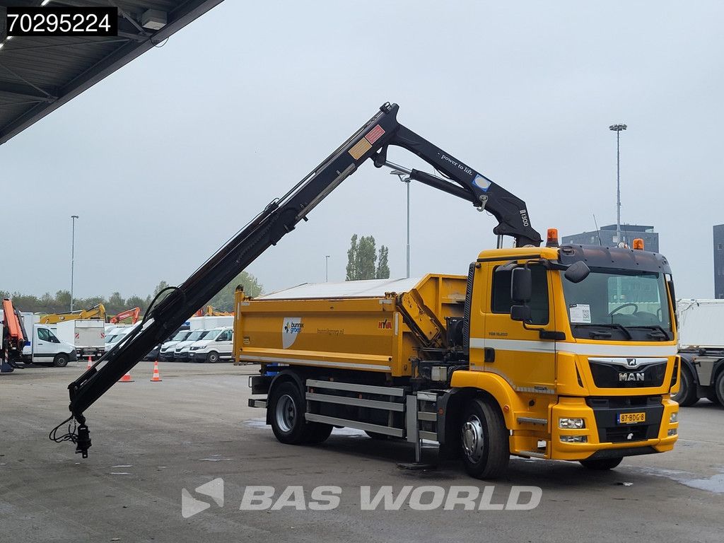 MAN TGM TGM 18.250 4X2 NL-Truck 10m3 HSW Tipper 13Ton HMF 1300-K2 Crane Automatic Euro 6