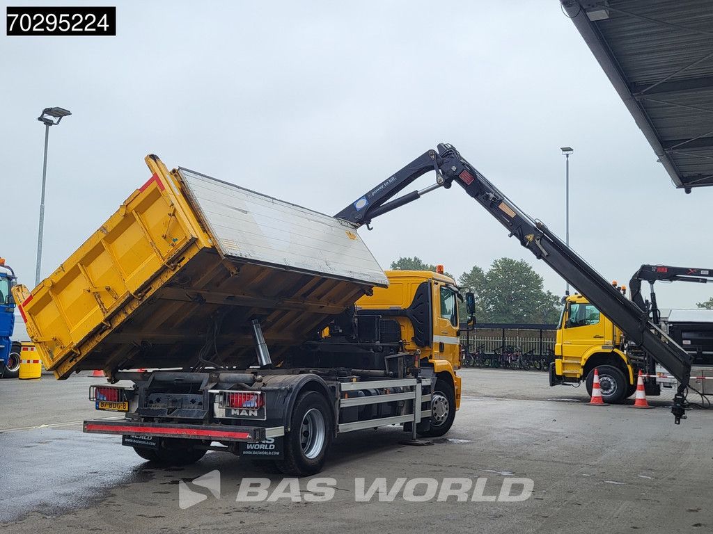 MAN TGM TGM 18.250 4X2 NL-Truck 10m3 HSW Tipper 13Ton HMF 1300-K2 Crane Automatic Euro 6