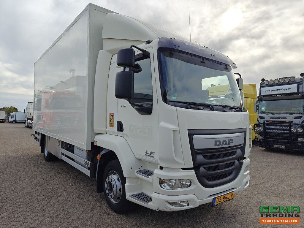 DAF LF 250 FA 4x2 Daycab Euro6 – Geschlossener Kasten 6,0 m + Ladebordwand 2500 kg – Navigation – Standheizung – Kasten neu lackiert