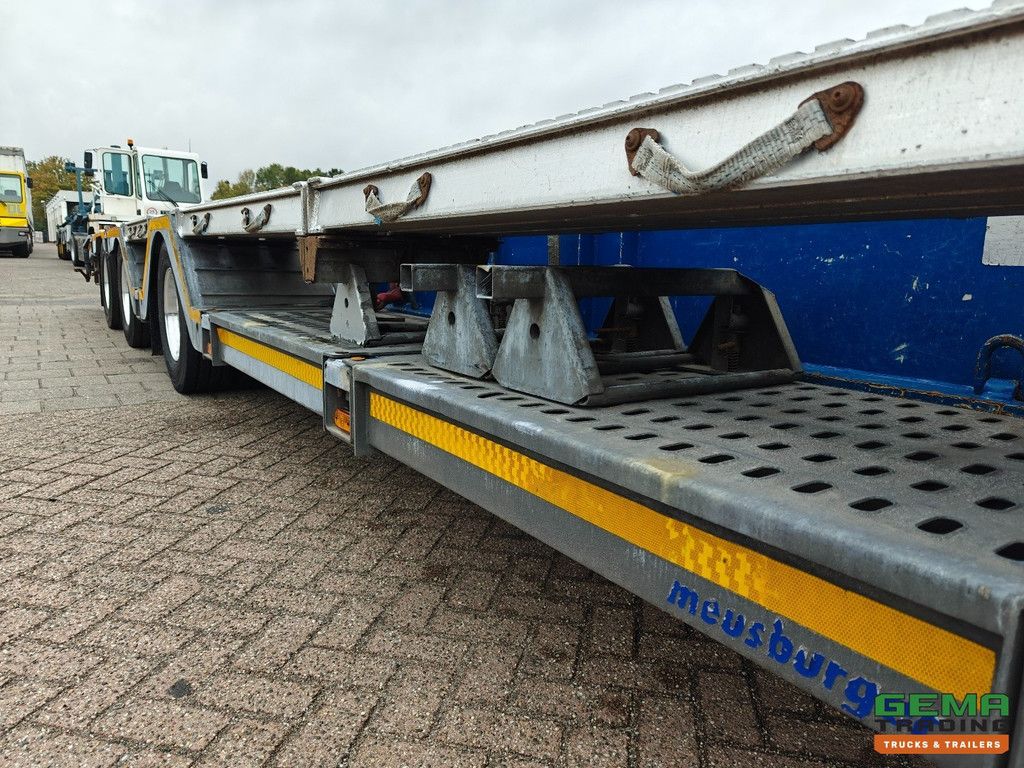 Meusburger MTS-3 3-Axles BPW - Semi Low Loader - Drum Brakes - Lift Axle - Trailing Axle - Expandable - Wheel Tubs - Alcoas