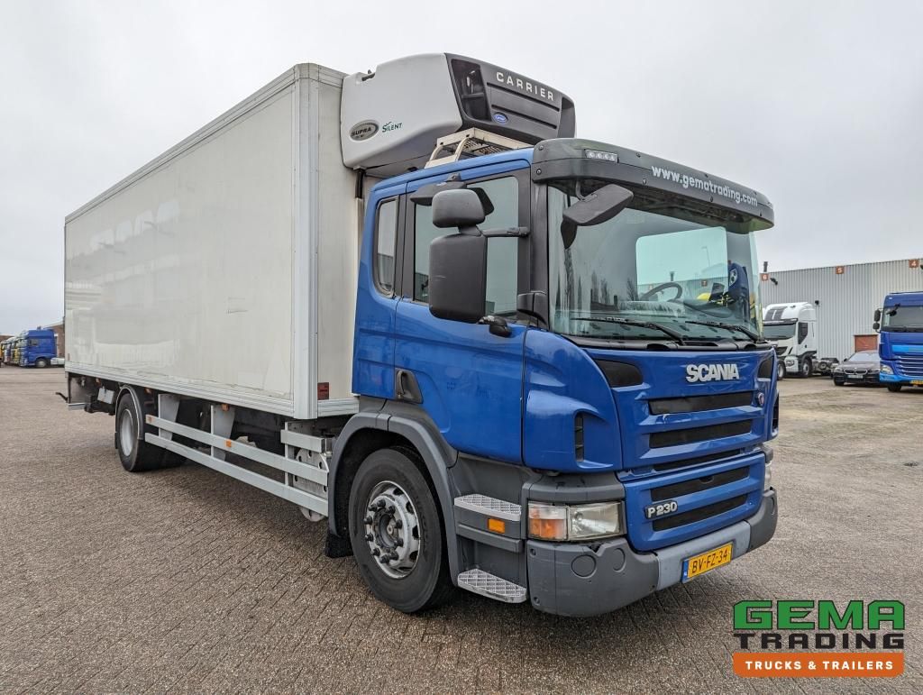 Scania P230 4x2 Daycab Euro4 KoelVriesBak 8.2m - Carrier Supra 950Mt + Laadklep 2000kg