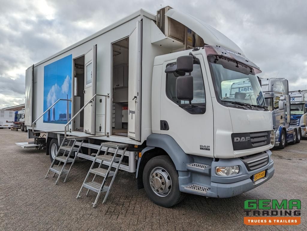DAF FA LF55.180 4x2 Daycab 15T Euro4 Mobile Office / Camper / Workshop - Manual - Airco - Dhollandia Laadklep 1500KG - 150.000KM (V690)