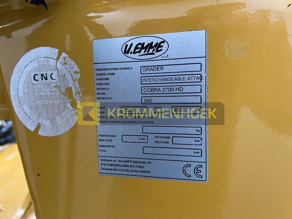 Caterpillar Grader Cobra 2700 HD Aanbouwgrader voor Schranklader KH8578