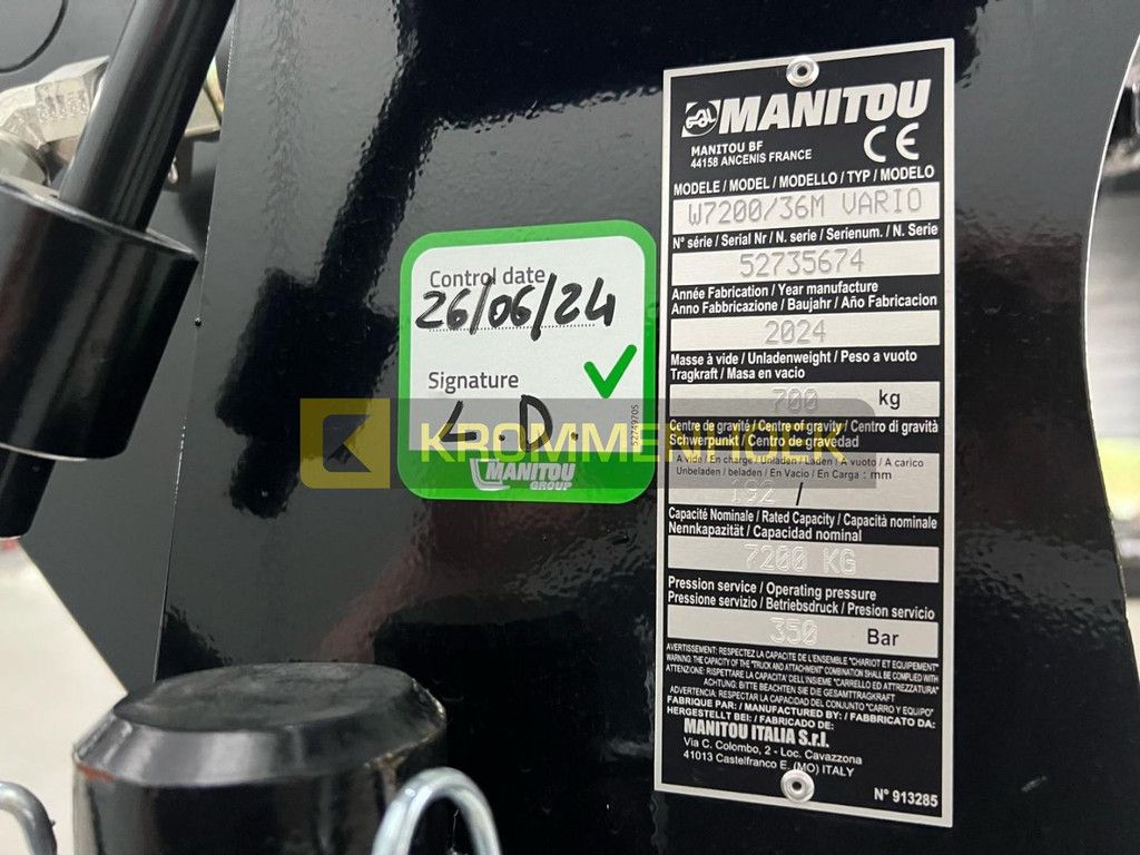 Manitou W7200/36M - Vario Vario winch for MRT3570 KH9250