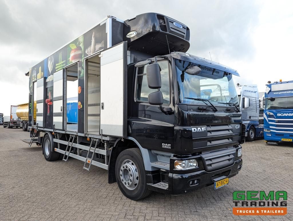 DAF FA CF65.250 4x2 Daycab Euro5 Kühl-/Gefrierbox 6,7 m + Träger Supra 750 m + Hebebühne 2000 kg