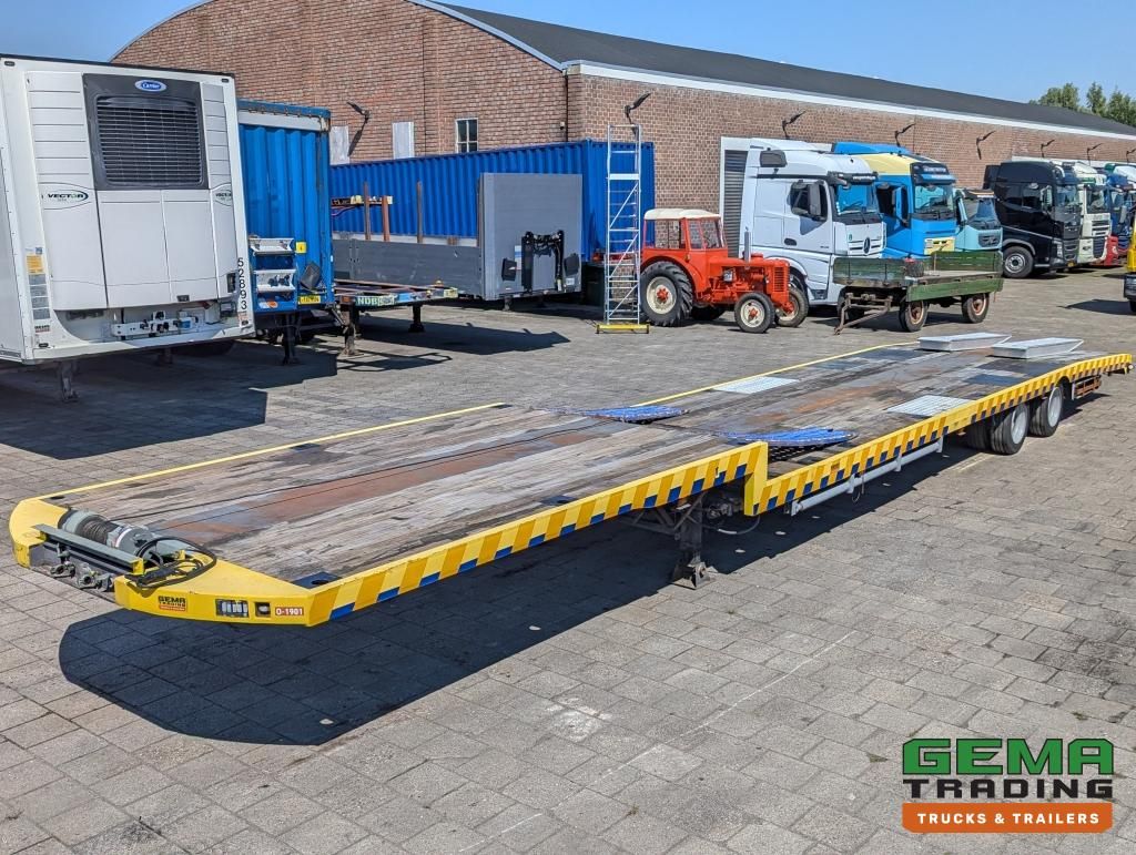 Jumbo T0120 DUE Semi Low Loader - 2-Axles BPW - Extendable - Wheel arches - Winch 2500KG - 80CM