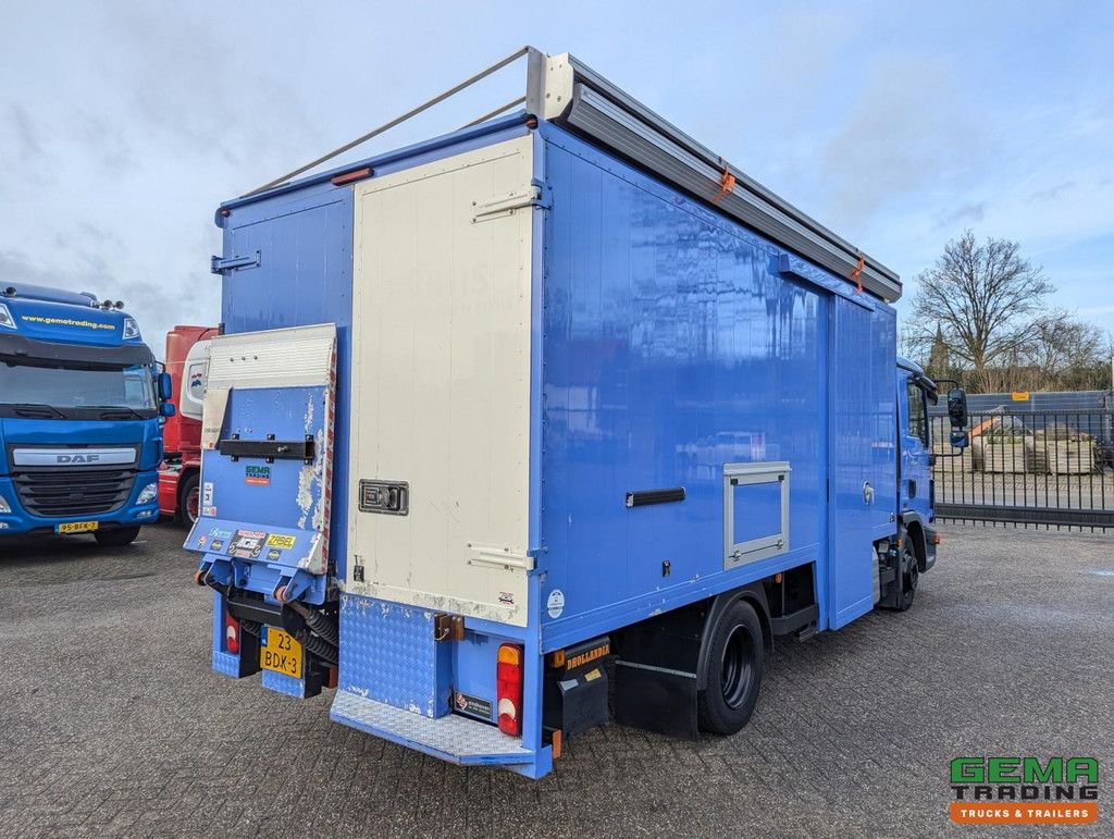 MAN TGL 7.150 4x2 Day Cab Euro6 – Wohnmobil/Kart/Motorrad/mobile Werkstatt – Hebebühne 750 kg – Solarpanel