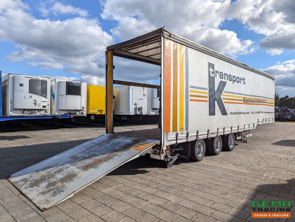 Burg BPO 12-27 SKNXX Semi Low Loader 3-Axles BPW - Sliding tarpaulin / Sliding roof / Lifting roof - Hydraulic ramp 9000KG
