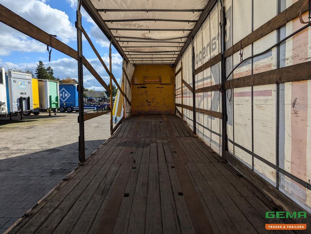 Burg BPO 12-27 SKNXX Semi Low Loader 3-Axles BPW - Sliding tarpaulin / Sliding roof / Lifting roof - Hydraulic ramp 9000KG