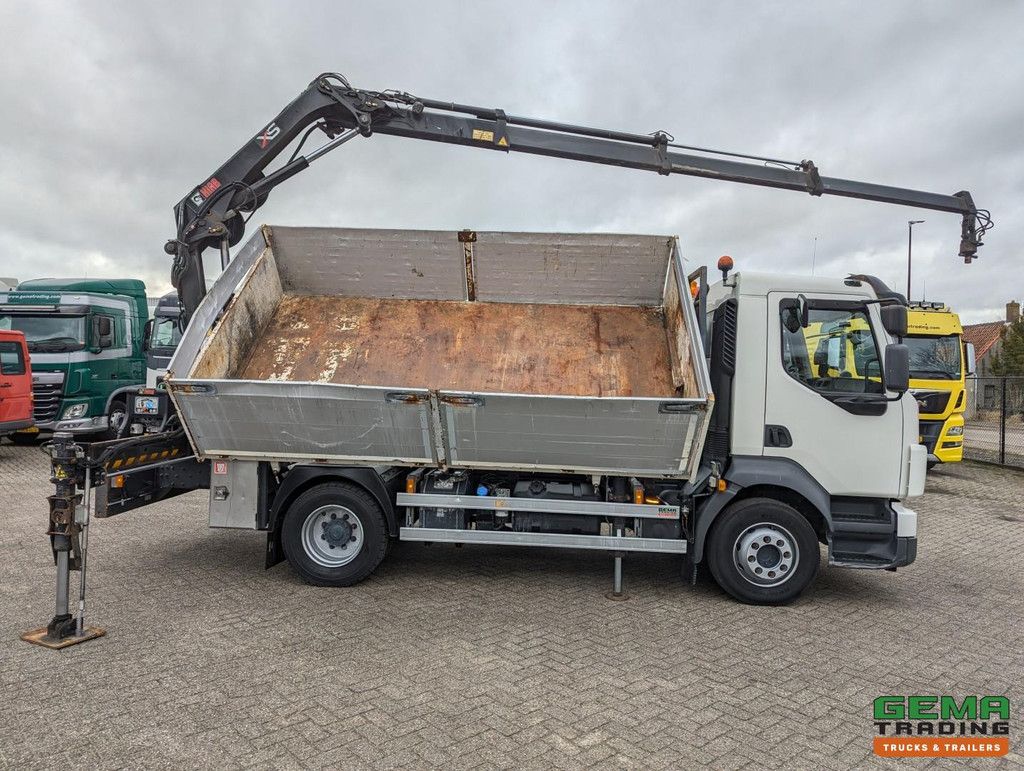 Volvo FL240 4x2 Dagcab Euro5 - 2 Zijdige Kipper + Kraan Hiab 088ES-3 HIDUO - RadioGrafisch - 39.900KM!