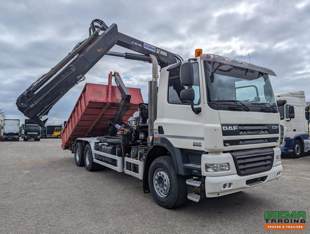DAF CF85.410 6x4 Dagcab Euro5 EEV - Hiab Haakarm + Hiab 166E-2 DUO - Vangmuil