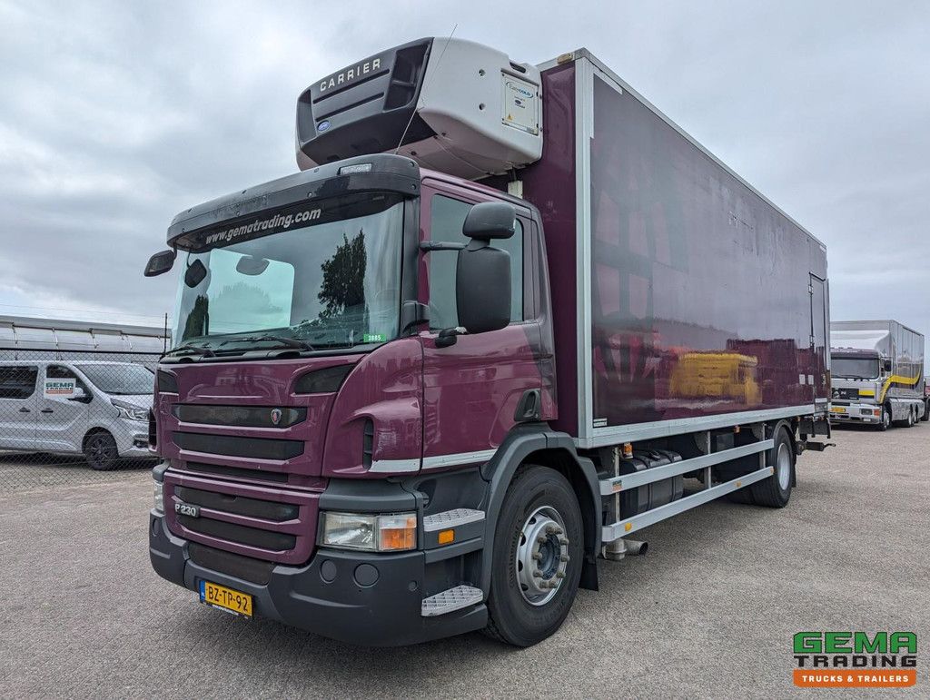 Scania P230 4x2 Dagcab Euro5 - Koel-VriesBak 8.4m + Carrier Supra 950MT + Laadklep 2000kg