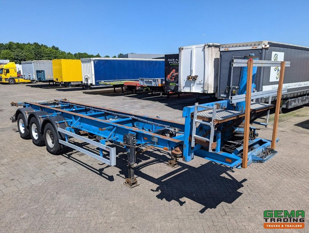 DESOT OPL/3AT/38/6894E 3-Assen BPW - Trommelremmen - 30FT Kiepchassis - Elektrische/Hydraulisch Pomp - Alcoa