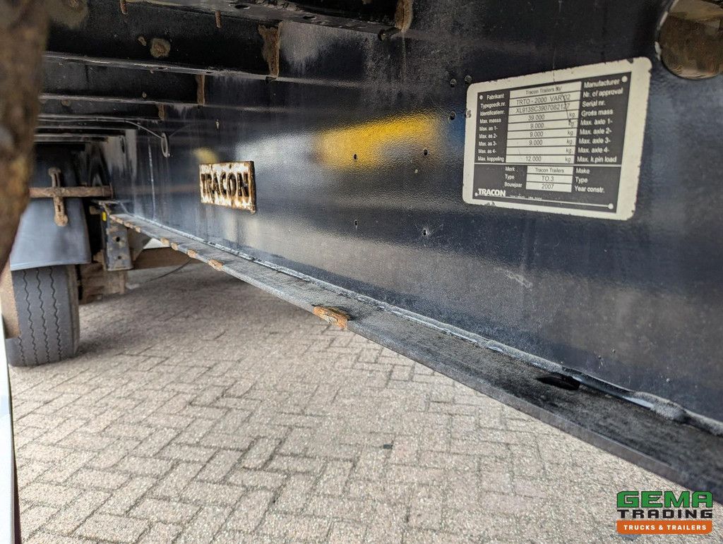 Tracon Trailers TO 3 3-Assen BPW - Schijfremmen - Open Laadbak 13.6m - HH Vloer - 10/2025 APK