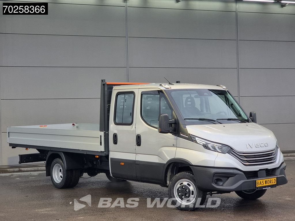 Iveco Daily 35C21 3.0L Automaat 210PK 2025-Model Open laadbak Dubbel Cabine Dubbellucht CarPlay ACC LED 3,5T Trekvermogen Euro6 Pritsche Pickup A/C Double cabin