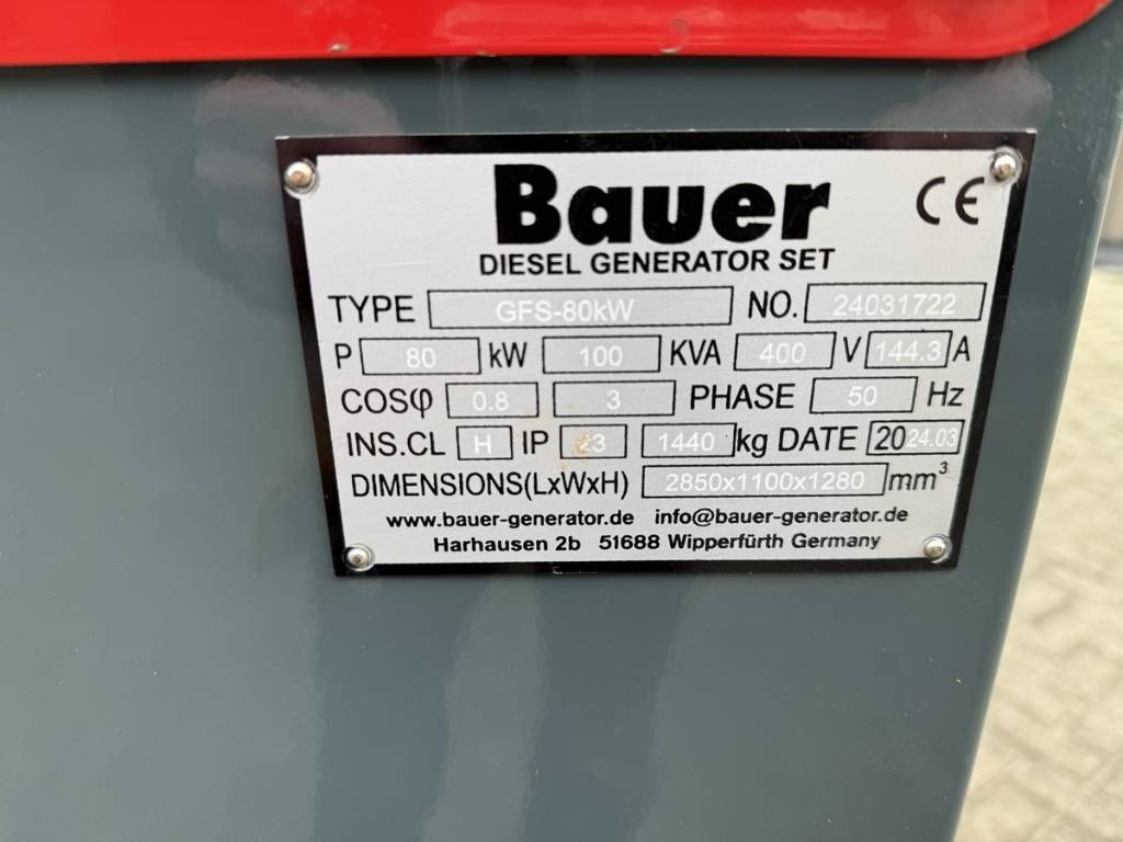 Bauer 110 KVA