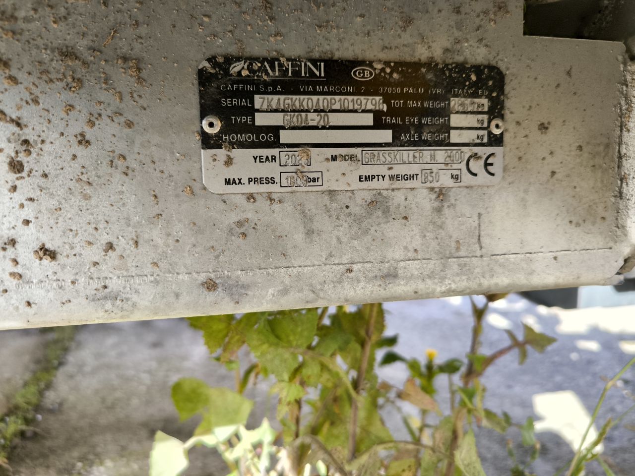 CAFFINI landbouwspuit GK 2000