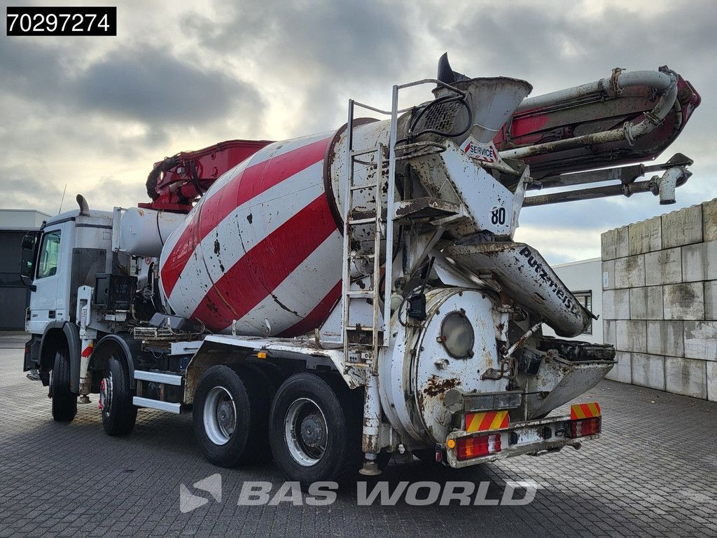 Mercedes Actros 3241 8X4 Putzmeister M24-3 Pump + 9m3 LIEBHERR Mixer Steelsuspension 3-Pedals Euro 4