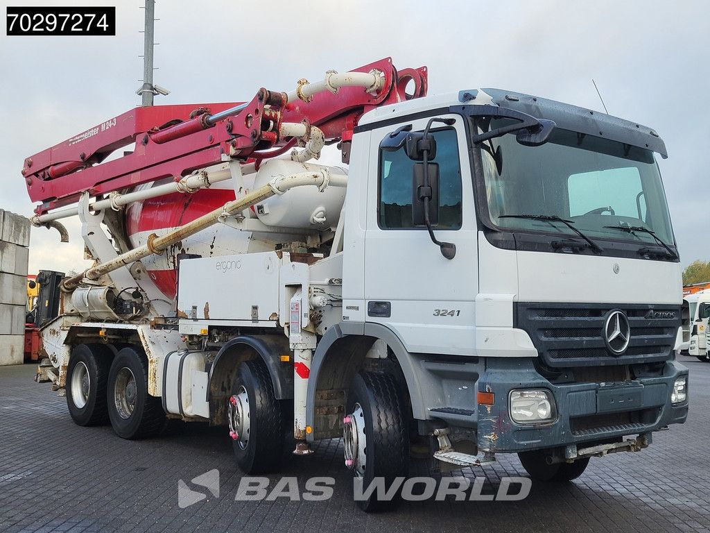 Mercedes Actros 3241 8X4 Putzmeister M24-3 Pump + 9m3 LIEBHERR Mixer Steelsuspension 3-Pedals Euro 4