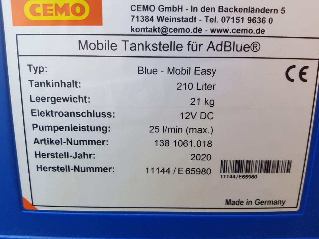 Cemo ad blue tank