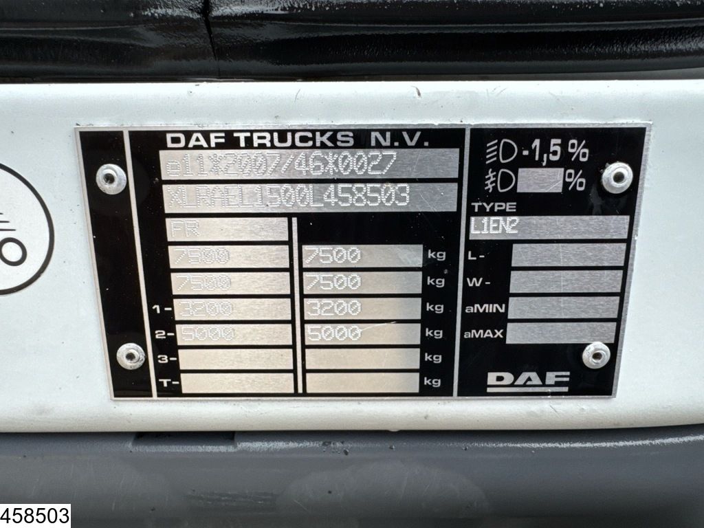 DAF LF 180 EURO 6, Engine failure
