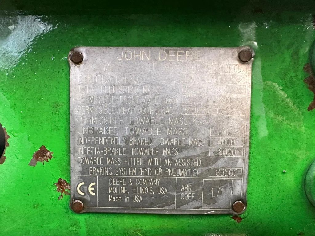 John Deere 7710 PQ Ex Akkerbouw trekker!