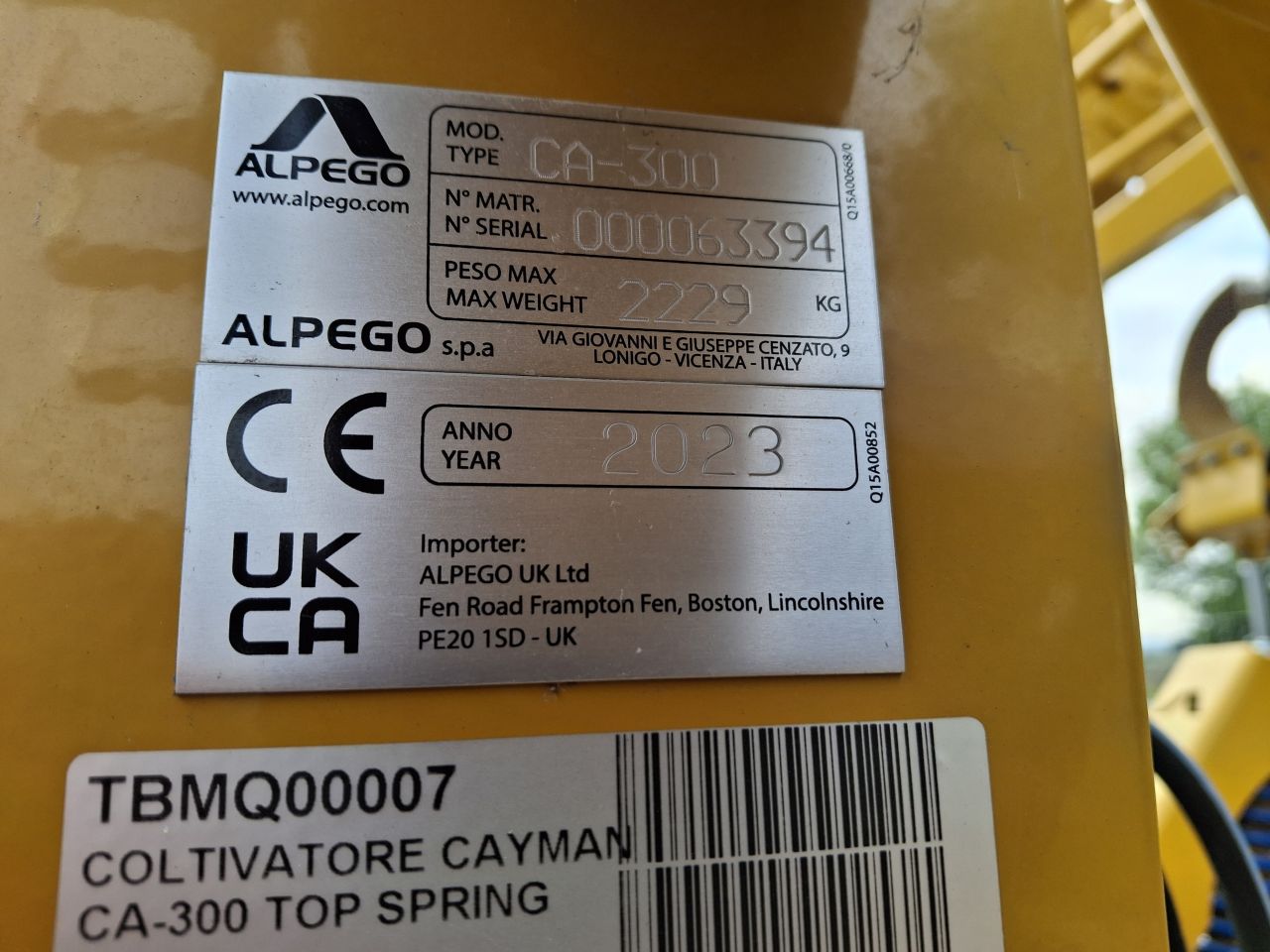 ALPEGO Cultivator CAYMAN CA-300 TOP-SPRING