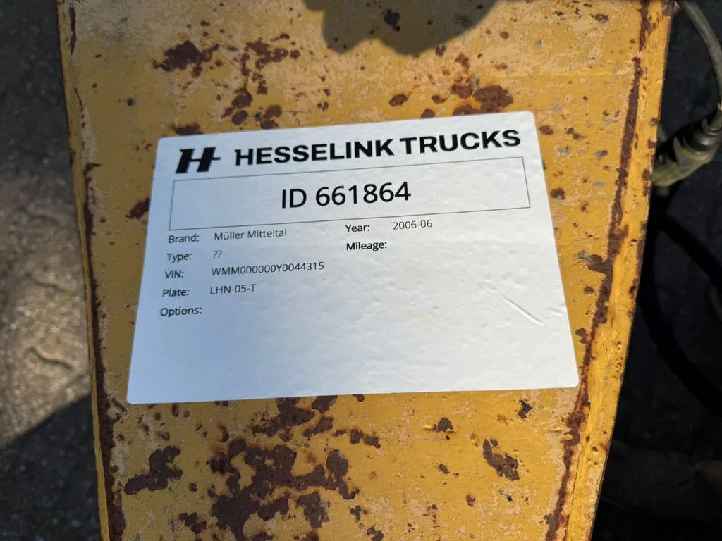 Müller-Mitteltal T3 Kompakt Dieplader Hydraulische borden Bladvering Landbouwkenteken