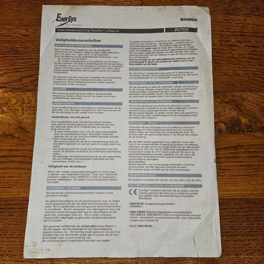 Overige acculader Hawker lifeplus H.F. hoog frequentie lader