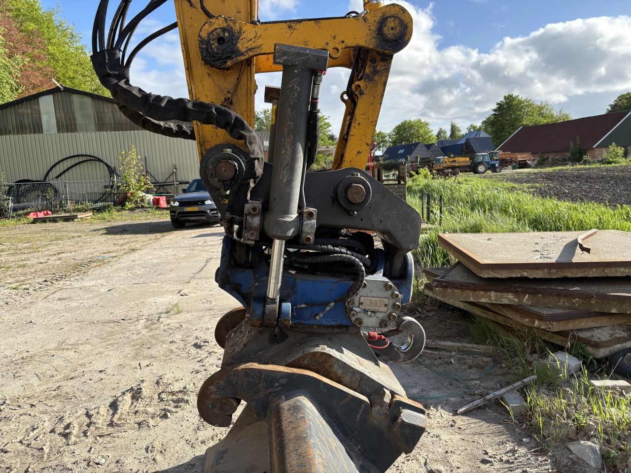 JCB mobielekraan met 3 delige giek, overdruk, draaikantelstuk