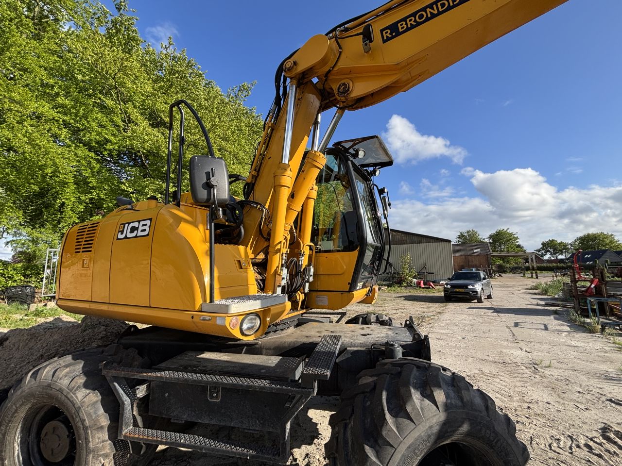 JCB mobielekraan met 3 delige giek, overdruk, draaikantelstuk