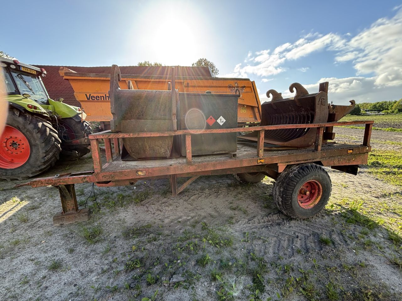 JCB mobielekraan met 3 delige giek, overdruk, draaikantelstuk