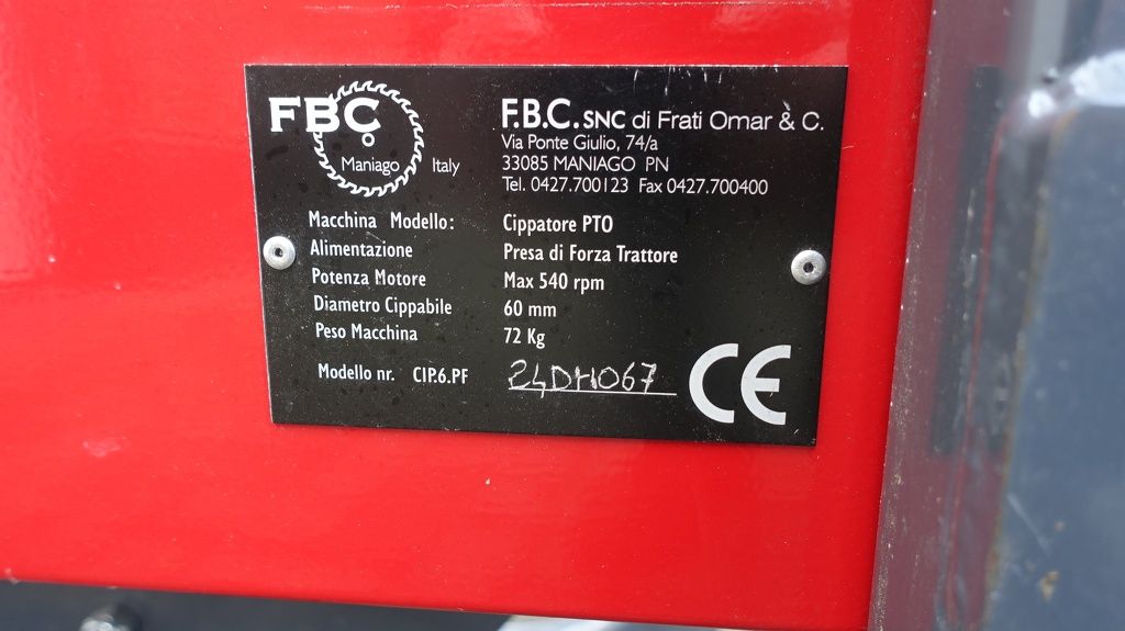 FBC Cip6 takken- tuin afval versnipperraar/ hakselaar