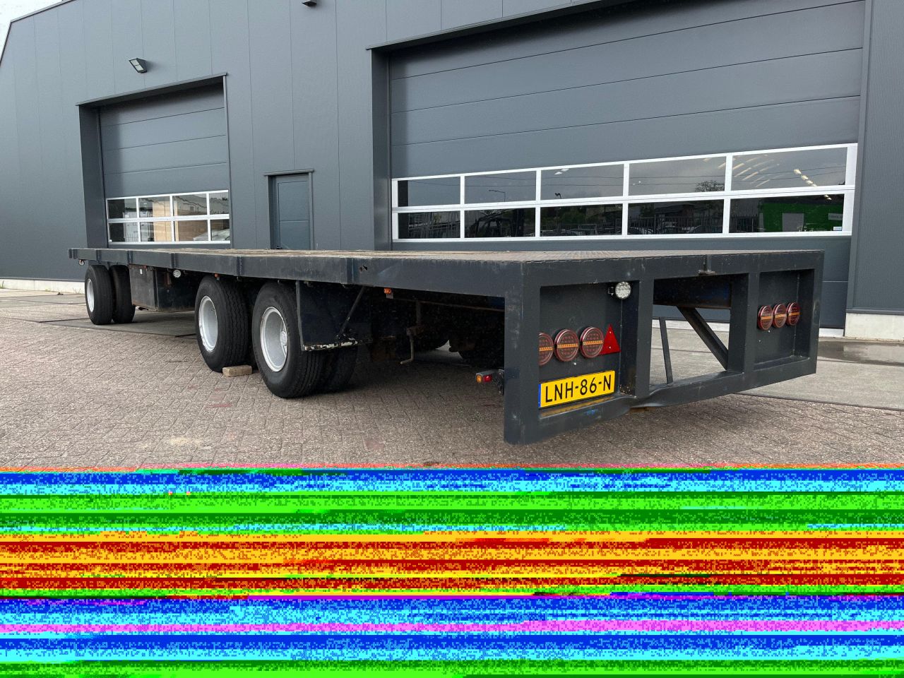 10m lage landbouwaanhanger platte wagen balenwagen