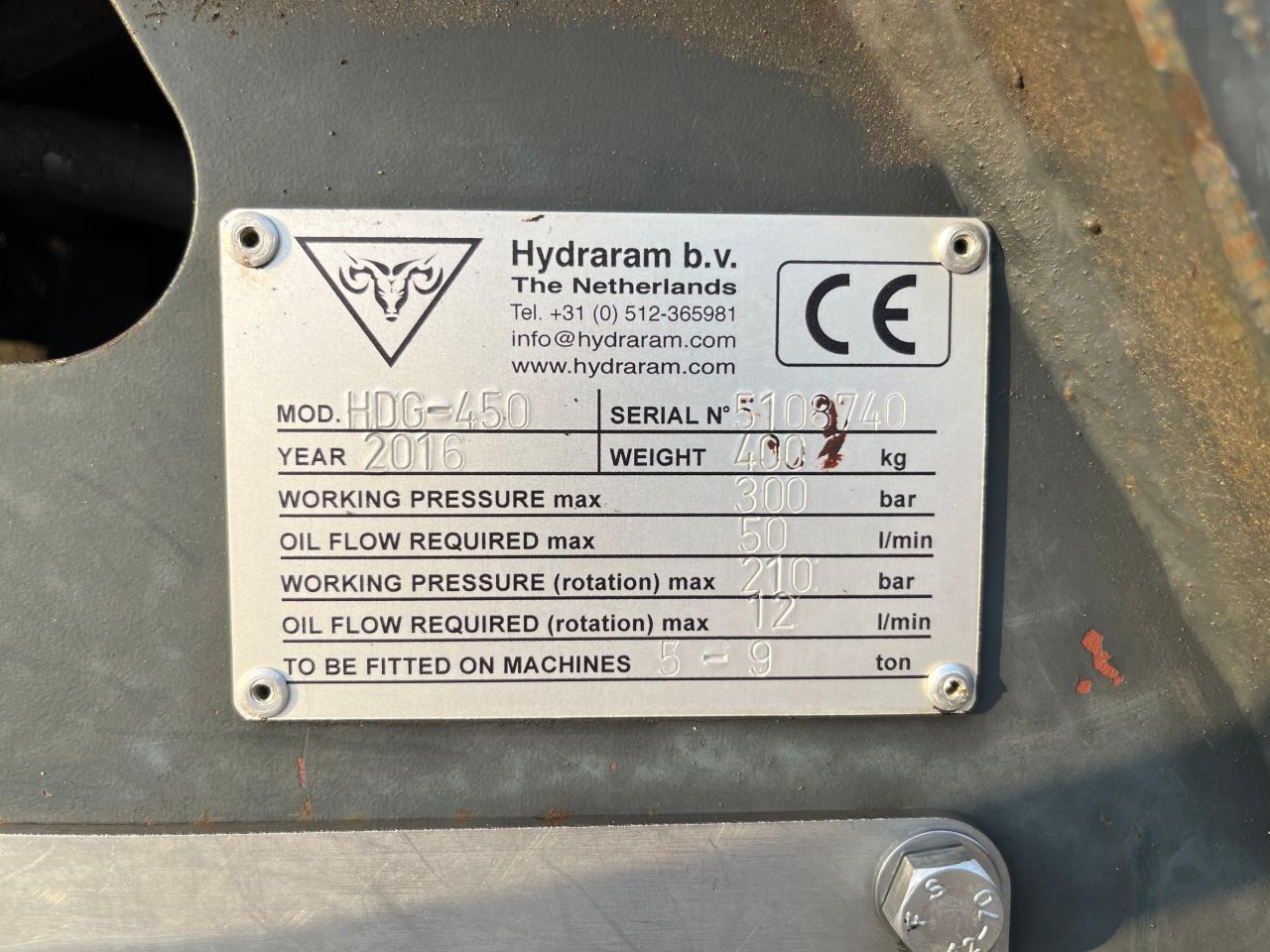 Hydraram Sloopgrijper Sorteergrijper CW10 Mobiele Midi Kraan