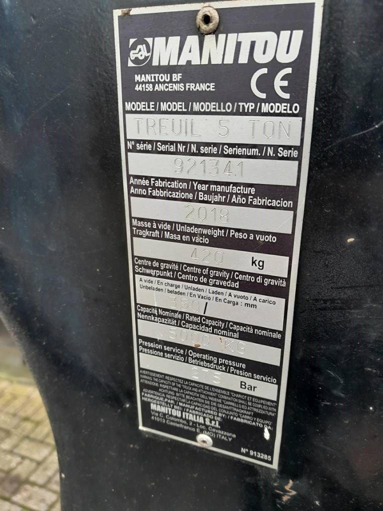 Manitou Lier 5 ton winch Treuil