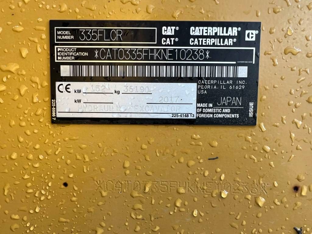 CAT 335F LCR - Rototilt - GPS