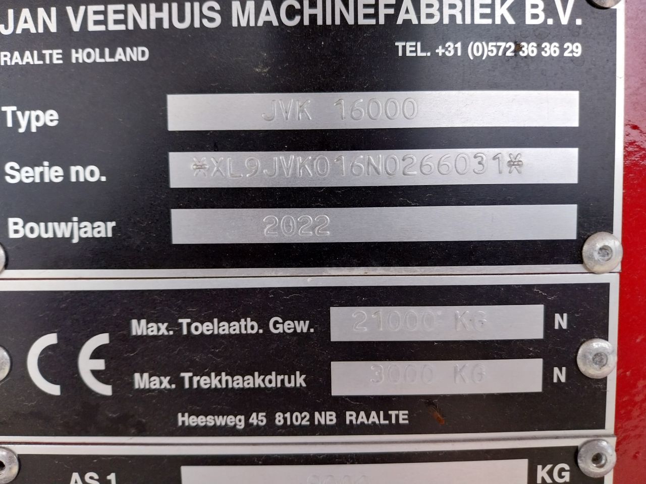 Jan Veenhuis JVK 16.000 Landbouwkipper