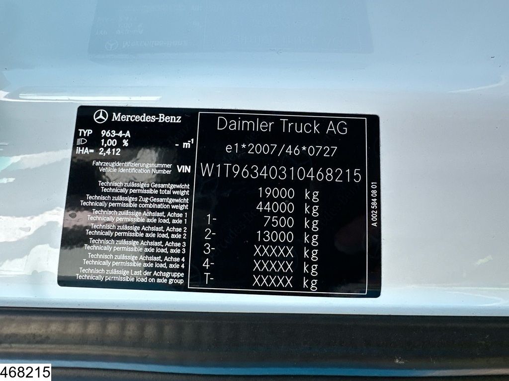 Mercedes Actros 1845 EURO 6, Mirrorcams, MP5, New Tyres