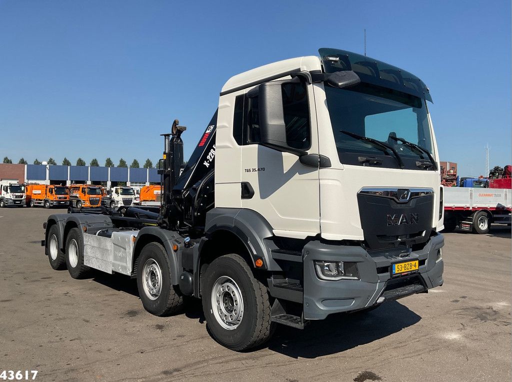 Man TGS 32.470 8x4 Euro 6 Hiab 22 Tonmeter laadkraan Just 68.765 Km!