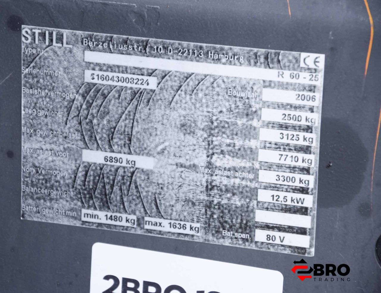 2006 Still R60-25 Triplex- 6421 Uur - vorkenversteller sideshift