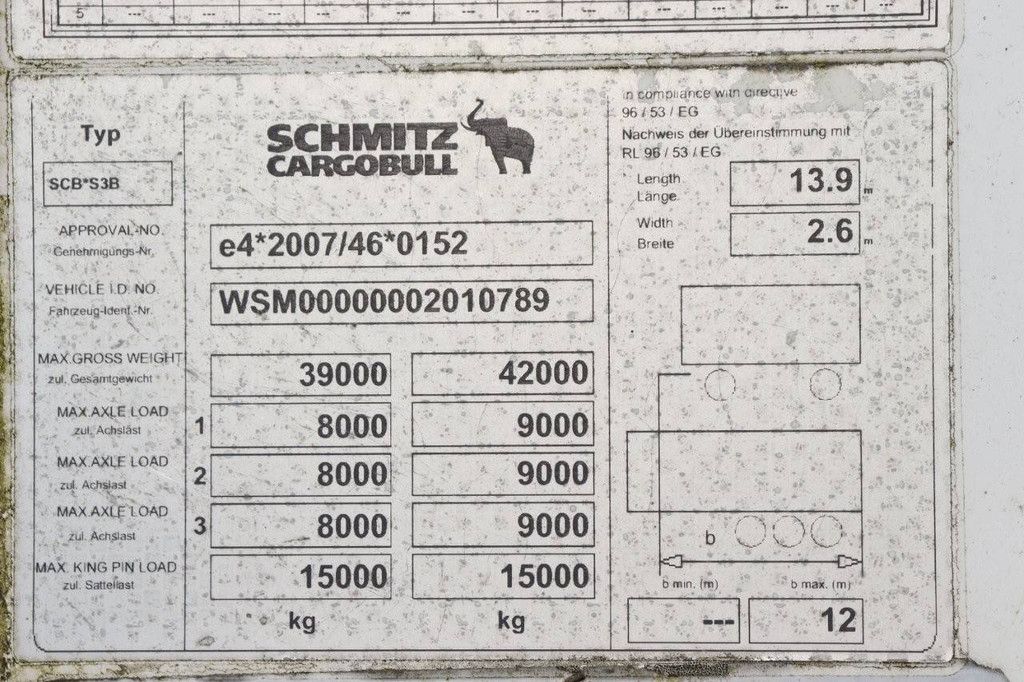 Gesloten Oplegger Schmitz Cargobull SKO 24 2014