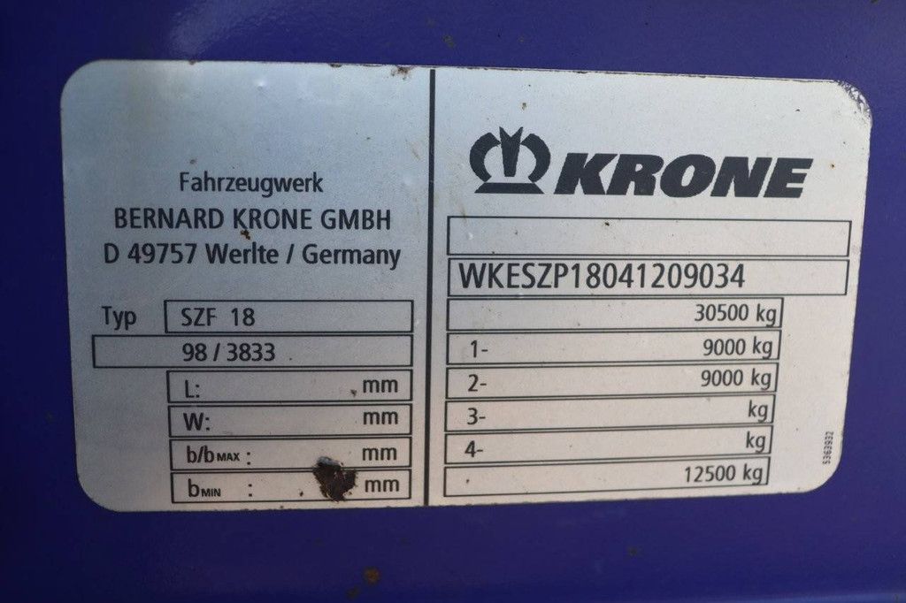 Planenauflieger Krone SZF 18 2003