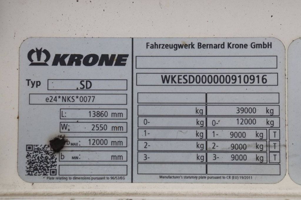 Schuifzeiloplegger Krone SD 2019