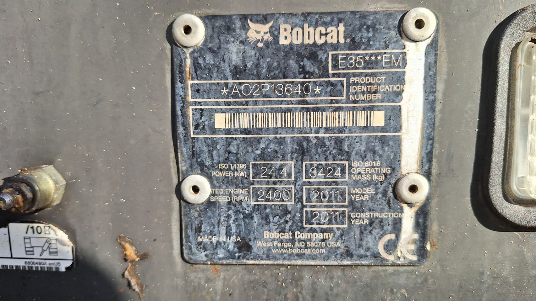 BOBCAT E35 Sloop/Soteerfunctie (2011)