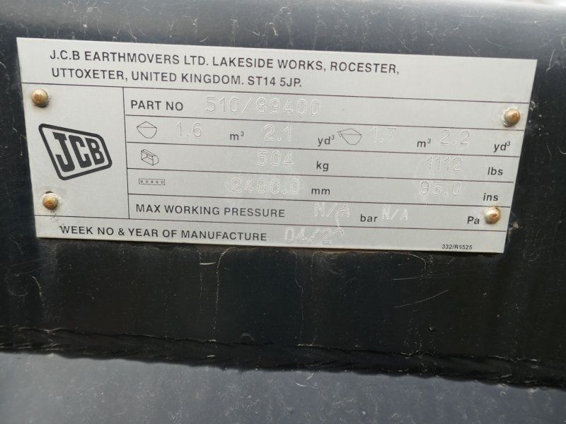 JCB Radladerschaufel 2,4 m