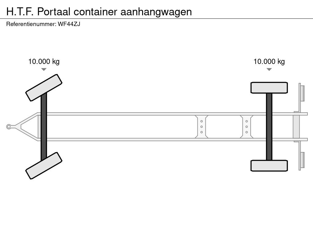 H.T.F. Portaal container aanhangwagen