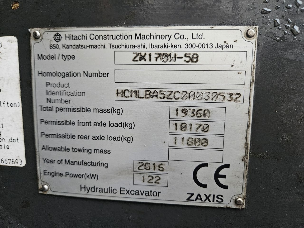 Hitachi ZX170W-5